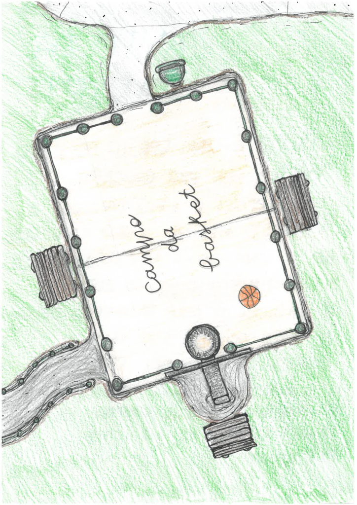 Disegno piastra da basket